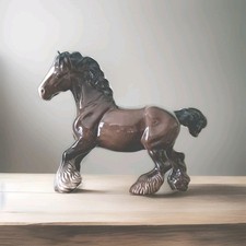 Stunning Vintage BESWICK ENGLAND Gloss Cantering Shire Horse