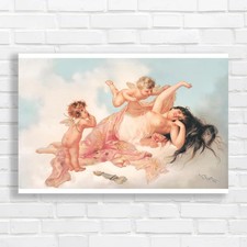 Floral Fantasy Cherub Canvas