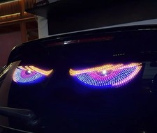 USB Evil Eye Devil Led Expression Light Car Rear Window Sticker Panel 11 Modes