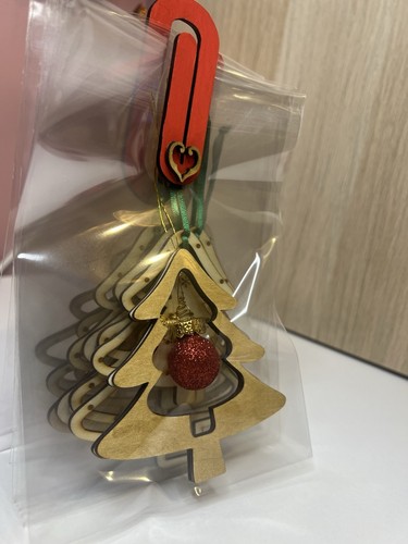 Handmade wooden christmas tree - wooden,