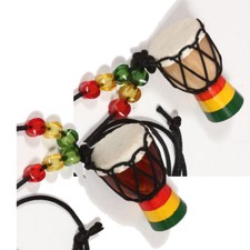 Rasta drum necklace jamaica - rasta,