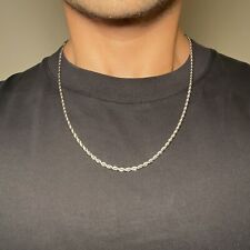 Long Rope Chain Necklace, 55cm 22” Long, 3mm Thick, Waterproof, Hypoallergenic