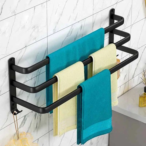 Towel rack punch free - punch, folding
