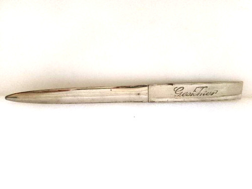 Vintage metal paper cutter - metal,