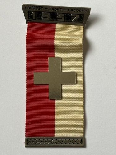 1937 swiss national day badge - national,