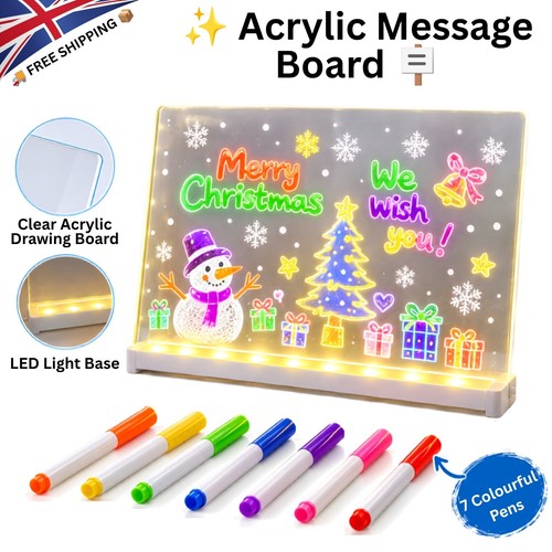 Led acrylic message board - led,