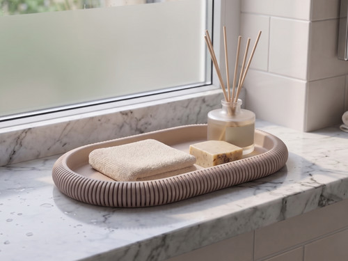 Ribbed japandi catchall - japandi,