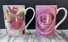 2 Portmeirion Botanic Roses Mugs. Tea Or Coffee. Roses Design. Pre Owned VGC