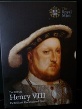 2009 UK King Henry VIII BUNC £5 Commemorative Coin