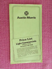 1976 AUSTIN / MORRIS COMMERCIALS PRICE LIST VAN PICK-UP MINI MARINA SHERPA PL 71