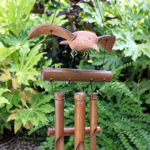 Coconut bamboo windchimes - coconut,