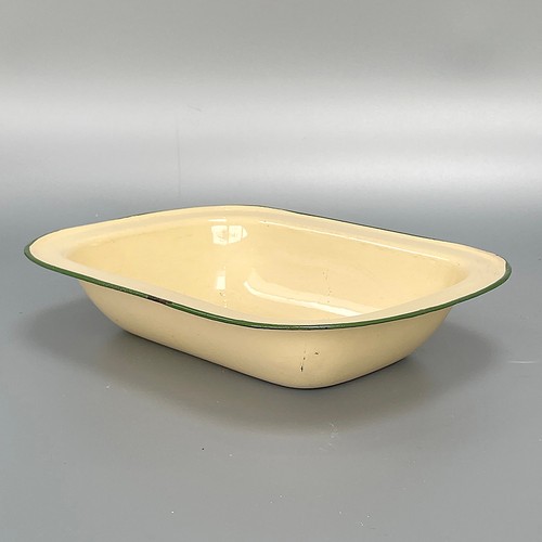 Vintage cream green rimmed - &,