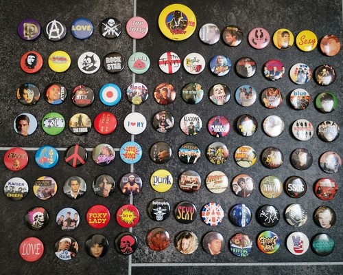 Vintage music pin badges - pin,