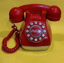 Vintage Coke, Coca Cola Snow Dome Phone, Landlines Telephone 