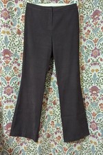 Ladies Dark brown fitted flare trousers size 14L Hipster