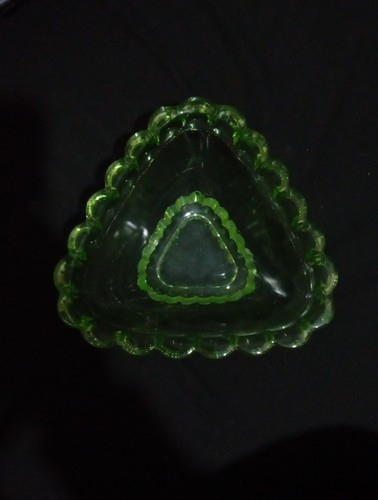 Fun triangular green candy - triangular,