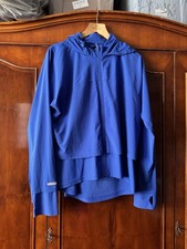 Lovely Cobalt Blue Sweaty Betty Hooded  Running Jacket XL Good Condition