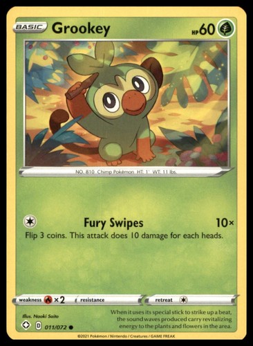 Grookey 011 072 common shining - common,