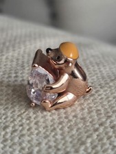 Rose Gold Plated Polar Bear Charm. S925 Sterling Silver + FREE BRACELET. UK