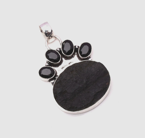 Black tourmaline gemstone 925 - tourmaline,