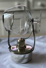 Vintage Brandy/Cognac Glass Warmer Silver Plate + Glass. Unused Wick. P.H.V&Co