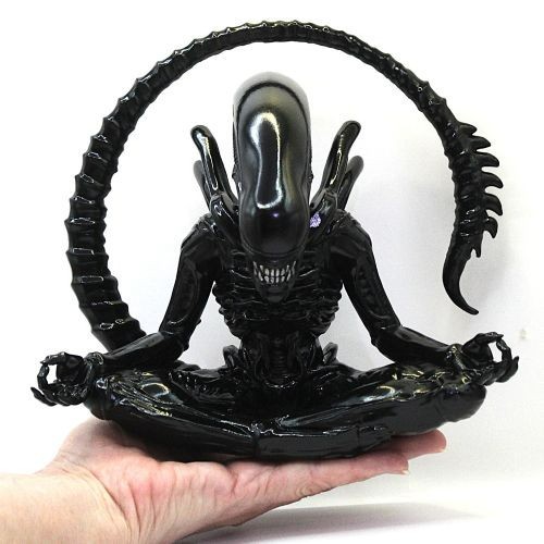 Meditating giger alien - meditating,