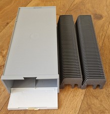 35mm Slide Tray Magazine x 2 plus Case - Holds 100 Slides