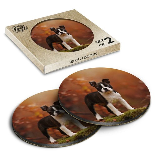 Boxed round coasters - boxed,