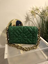 Zara Green Quilted Bag With