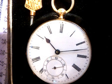 18k heavy solid gold pocket watch. my ref no 316.