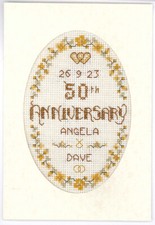 Cross stitch card for a Golden