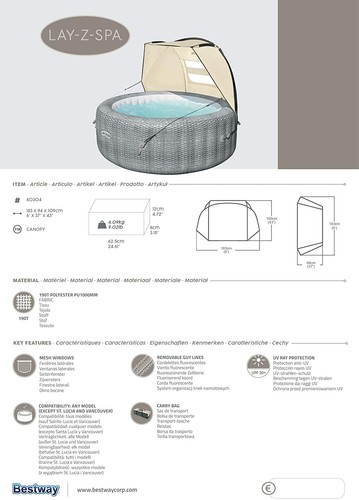 Lay spa hot tub canopy - tub,