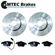 AUDI A4 B8 A5 8T 1.8-3.2 07-17 FRONT DRILLED GROOVED BRAKE DISCS MTEC PADS 314mm