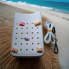 Small Croc Charm Bag Milky White Detachable Shoulder Straps Comes With 5 Charms