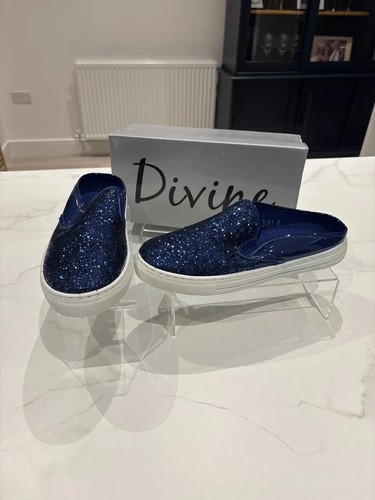Divine navy glitter - navy, slip-on