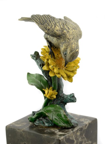 Vintage cast bronze bird - cast,