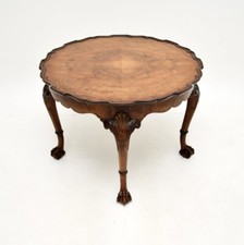 Antique Figured Walnut Pie Crust Coffee Table