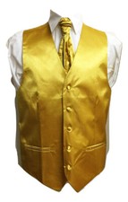 Men's Satin Waistcoat Vest +