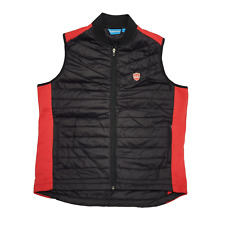 Bunker Mentality Black Red Sleeveless Zipped Body Warmer UK Men's Medium H928