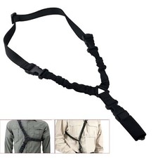 Durable Single-Point Rifle Sling Strap Tactical Bungee Adjustable Gun Strap UK