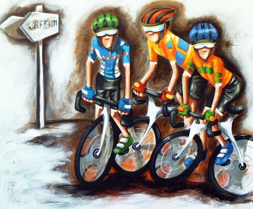 Cycling bike art print - cycling,