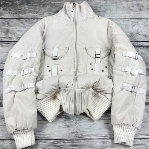 Womens cream puffer jacket - womens,