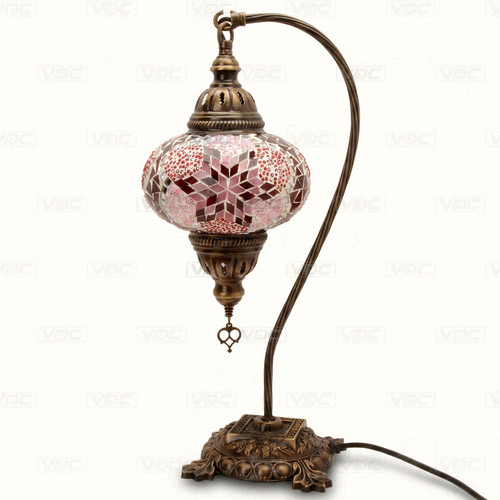 Pink turkish mosaic table - pink,