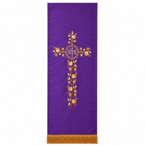 New purple embroidered church - new,