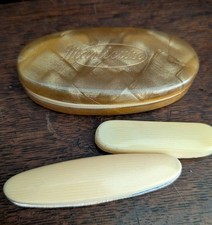 Vintage Manicure Set Buffer Case Early Plastic 1950s