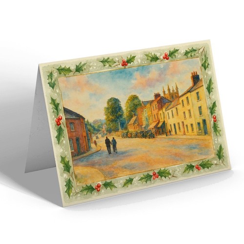 Xmas notelet east street - xmas,