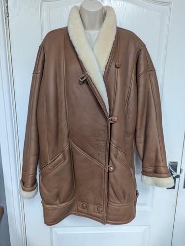Real sheepskin shearling coat - real,