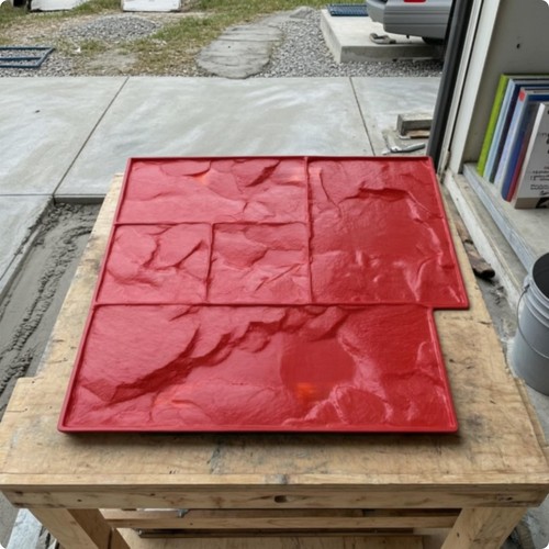 Reusable stamped concrete form - stamped,