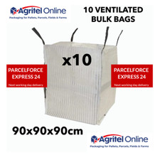 FIBC VENTED Bulk Bags Firewood GARDEN Logs 90cm x 90cm x 90cm (10 Pack)