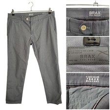 Brax Everest Chinos Mens Grey Suttle Cross Hatch Pattern W-36S 